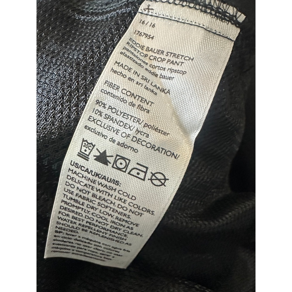 Eddie Bauer Ripstop Crop Pants Stretch Cargo Zip Pocket Capri Women's Size 16 - Picture 11 of 15